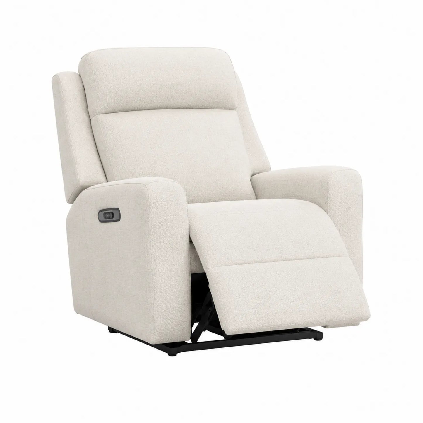 Poltrona reclinabile in tessuto Beige con struttura in metallo