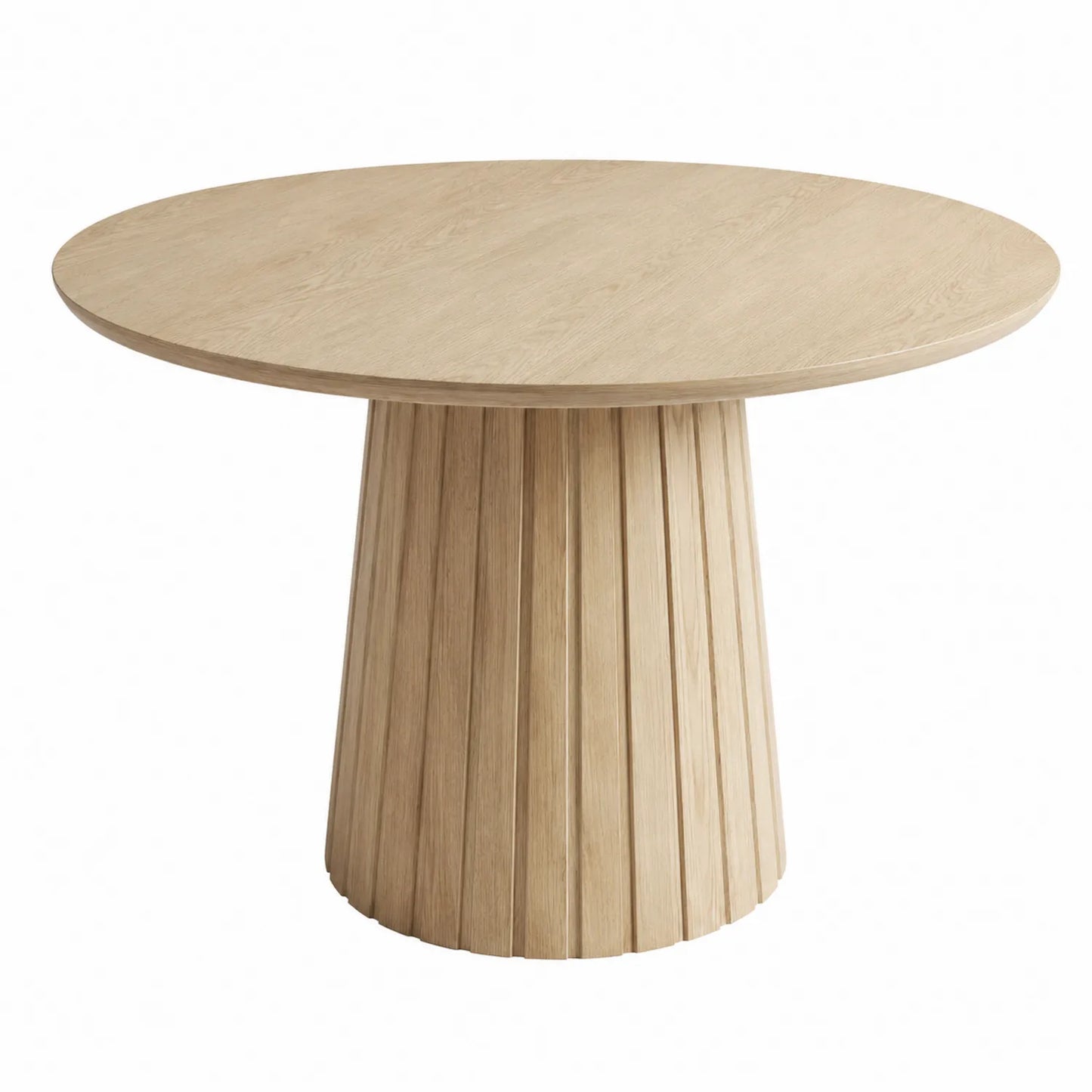 Tavolo da pranzo rotondo in legno di quercia diametro 140 cm