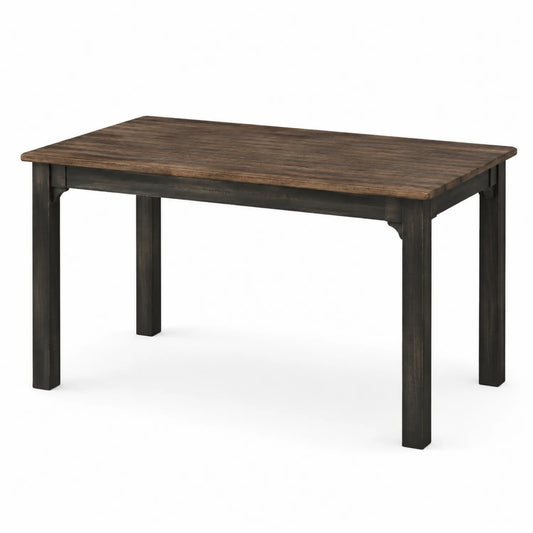 Tavolo da pranzo rettangolare in legno marrone 150x90x75 cm